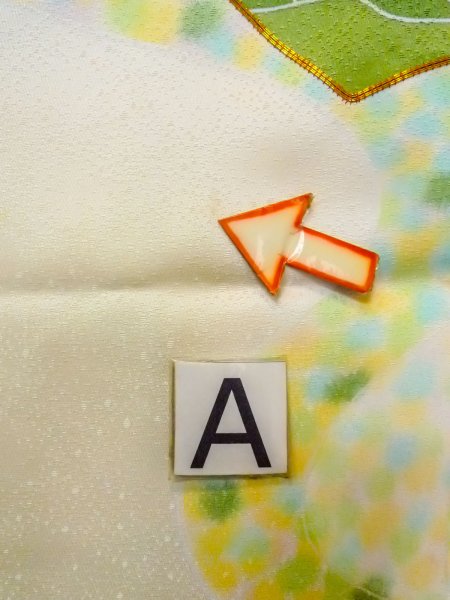 画像20: N1126T 女性用訪問着  シルク(正絹) 光沢のあるアイボリー, 桜 【中古】【USED】【リサイクル】 ★★☆☆☆【N1126T】 (20)