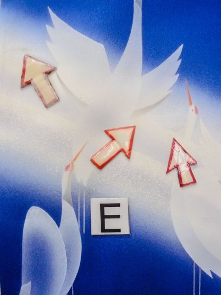 画像21: N1126Z 女性用訪問着  シルク（正絹） 光沢のある青, 鶴 【中古】【USED】【リサイクル】 ★★☆☆☆【N1126Z】 (21)