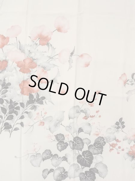 画像4: N1127A 女性用訪問着  シルク（正絹） アイボリー, 花 【中古】【USED】【リサイクル】 ★★☆☆☆【N1127A】 (4)