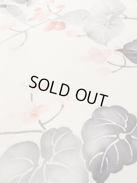 画像11: N1127A 女性用訪問着  シルク（正絹） アイボリー, 花 【中古】【USED】【リサイクル】 ★★☆☆☆【N1127A】 (11)