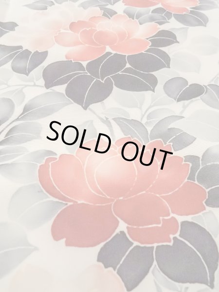 画像12: N1127A 女性用訪問着  シルク（正絹） アイボリー, 花 【中古】【USED】【リサイクル】 ★★☆☆☆【N1127A】 (12)