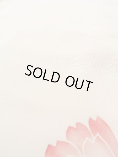 画像13: N1127A 女性用訪問着  シルク（正絹） アイボリー, 花 【中古】【USED】【リサイクル】 ★★☆☆☆【N1127A】 (13)