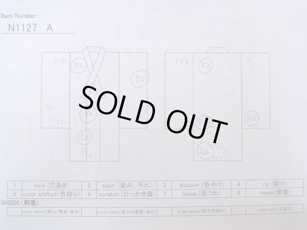 画像16: N1127A 女性用訪問着  シルク（正絹） アイボリー, 花 【中古】【USED】【リサイクル】 ★★☆☆☆【N1127A】 (16)