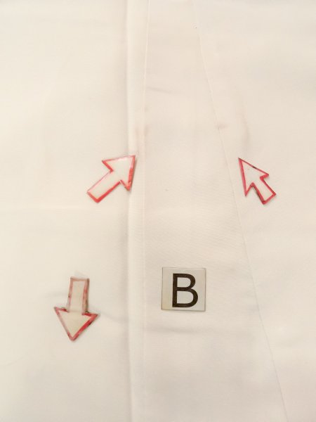 画像18: N1127A 女性用訪問着  シルク（正絹） アイボリー, 花 【中古】【USED】【リサイクル】 ★★☆☆☆【N1127A】 (18)