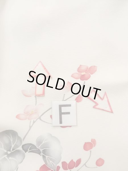 画像22: N1127A 女性用訪問着  シルク（正絹） アイボリー, 花 【中古】【USED】【リサイクル】 ★★☆☆☆【N1127A】 (22)
