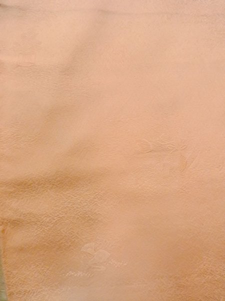 画像5: N1210D 女性用色無地  シルク(正絹) 淡い橙色, 抽象的模様 【中古】【USED】【リサイクル】 ★★★☆☆【N1210D】 (5)