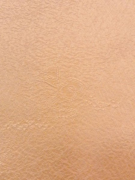 画像7: N1210D 女性用色無地  シルク(正絹) 淡い橙色, 抽象的模様 【中古】【USED】【リサイクル】 ★★★☆☆【N1210D】 (7)