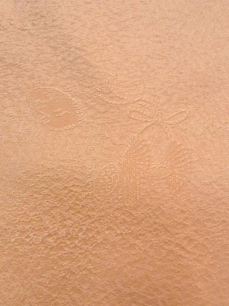 画像8: N1210D 女性用色無地  シルク(正絹) 淡い橙色, 抽象的模様 【中古】【USED】【リサイクル】 ★★★☆☆【N1210D】 (8)