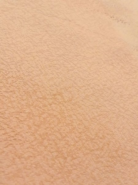 画像10: N1210D 女性用色無地  シルク(正絹) 淡い橙色, 抽象的模様 【中古】【USED】【リサイクル】 ★★★☆☆【N1210D】 (10)