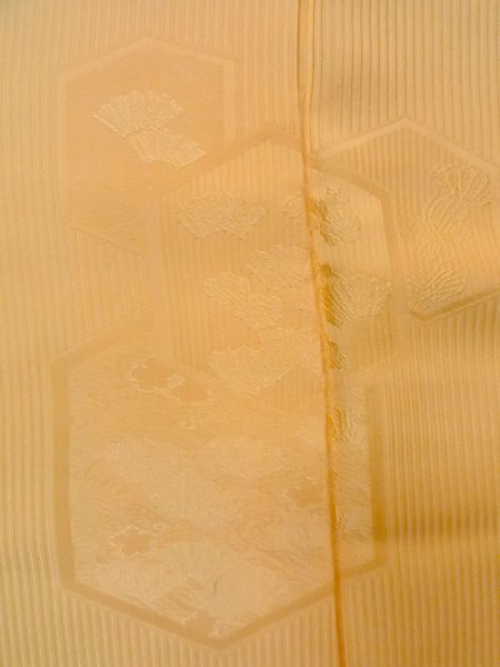 画像8: N1210E 女性用色無地  シルク(正絹) 淡い山吹,  【中古】【USED】【リサイクル】 ★★★☆☆【N1210E】 (8)