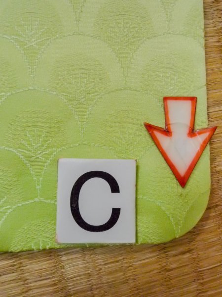 画像16: N1210F 女性用色無地  シルク(正絹) 薄い黄緑色, ぼかし 【中古】【USED】【リサイクル】 ★★☆☆☆【N1210F】 (16)