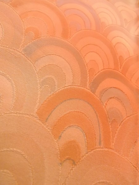 画像10: N1210G 女性用色無地  シルク(正絹) 淡い橙色, ぼかし 【中古】【USED】【リサイクル】 ★★★☆☆【N1210G】 (10)
