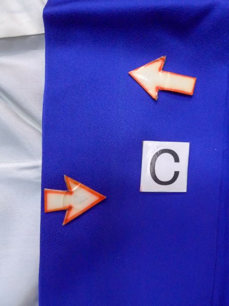 画像16: N1210I 女性用付下げ  シルク(正絹) 鮮やか青, 花 【中古】【USED】【リサイクル】 ★★☆☆☆【N1210I】 (16)