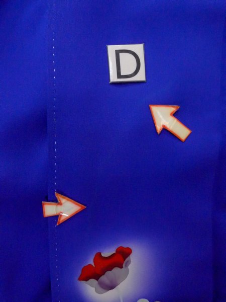 画像17: N1210I 女性用付下げ  シルク(正絹) 鮮やか青, 花 【中古】【USED】【リサイクル】 ★★☆☆☆【N1210I】 (17)