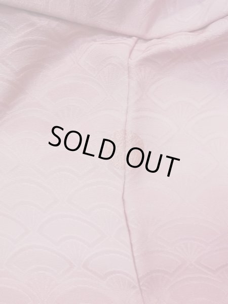 画像3: N1210J 女性用付下げ  シルク（正絹） 薄い灰色がかった桃色, ぼかし 【中古】【USED】【リサイクル】 ★★★☆☆【N1210J】 (3)