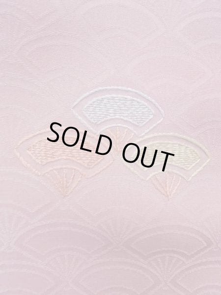 画像6: N1210J 女性用付下げ  シルク（正絹） 薄い灰色がかった桃色, ぼかし 【中古】【USED】【リサイクル】 ★★★☆☆【N1210J】 (6)