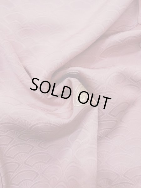 画像12: N1210J 女性用付下げ  シルク（正絹） 薄い灰色がかった桃色, ぼかし 【中古】【USED】【リサイクル】 ★★★☆☆【N1210J】 (12)