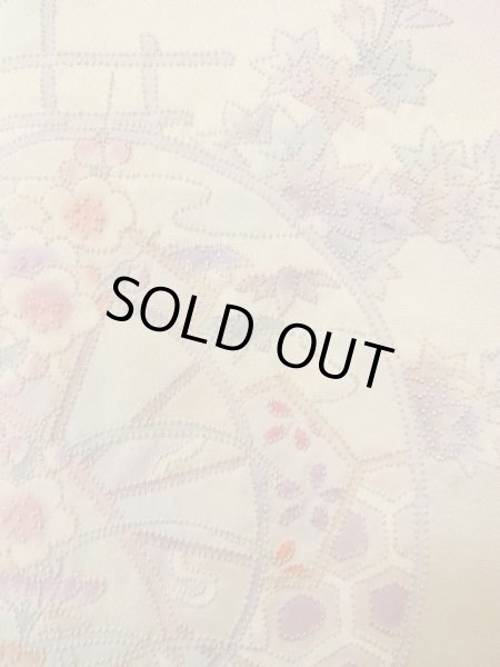 画像7: N1210L 女性用付下げ  シルク（正絹） 淡い桃色, 桜 【中古】【USED】【リサイクル】 ★★★☆☆【N1210L】 (7)