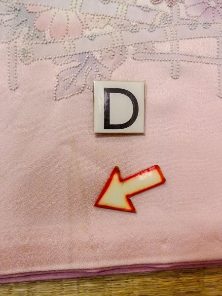 画像23: N1210L 女性用付下げ  シルク(正絹) 淡い桃色, 桜 【中古】【USED】【リサイクル】 ★★★☆☆【N1210L】 (23)