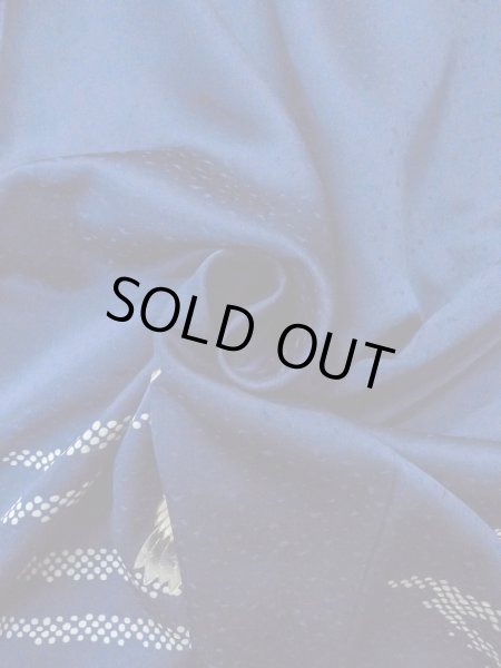 画像14: N1210N 女性用付下げ  シルク（正絹） 紺, 鶴 【中古】【USED】【リサイクル】 ★★★☆☆【N1210N】 (14)