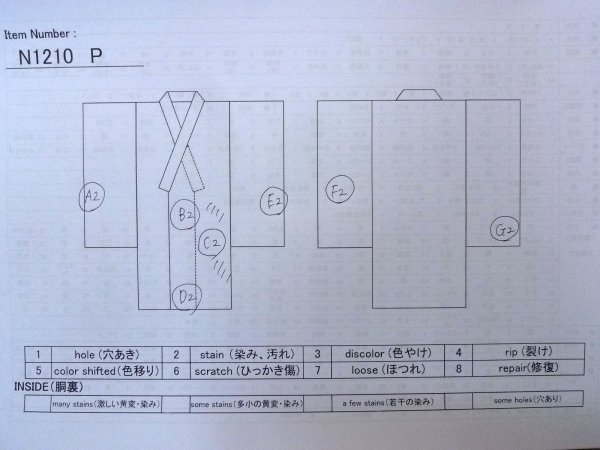 画像15: N1210P 女性用紬  シルク(正絹) 淡い珊瑚色, 菊 【中古】【USED】【リサイクル】 ★★☆☆☆【N1210P】 (15)