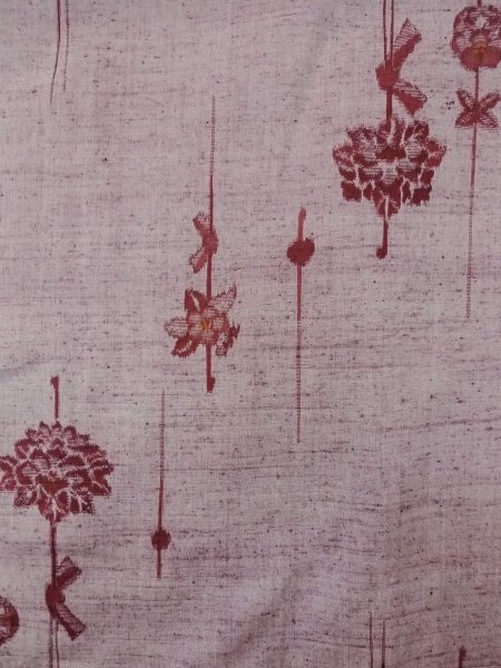 画像3: N1210U 女性用紬  シルク（正絹） 灰色がかったえんじ,  【中古】【USED】【リサイクル】 ★★★★☆【N1210U】 (3)