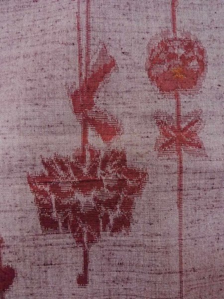 画像5: N1210U 女性用紬  シルク（正絹） 灰色がかったえんじ,  【中古】【USED】【リサイクル】 ★★★★☆【N1210U】 (5)