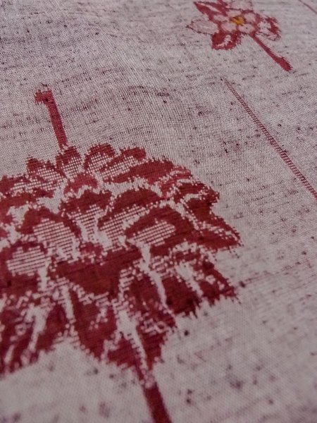 画像10: N1210U 女性用紬  シルク（正絹） 灰色がかったえんじ,  【中古】【USED】【リサイクル】 ★★★★☆【N1210U】 (10)