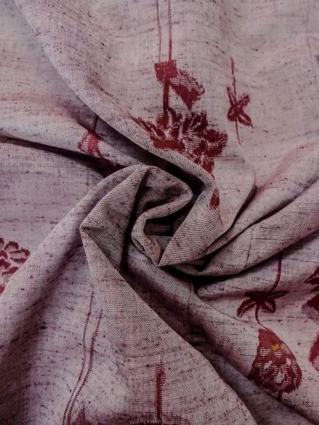 画像11: N1210U 女性用紬  シルク（正絹） 灰色がかったえんじ,  【中古】【USED】【リサイクル】 ★★★★☆【N1210U】 (11)