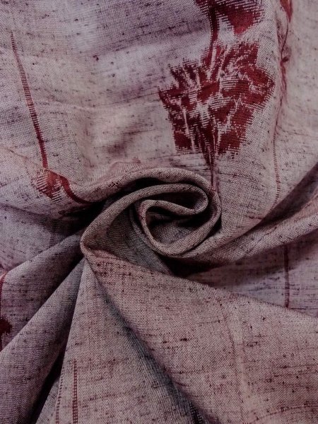 画像12: N1210U 女性用紬  シルク（正絹） 灰色がかったえんじ,  【中古】【USED】【リサイクル】 ★★★★☆【N1210U】 (12)