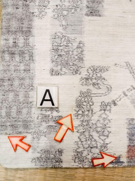 画像14: N1210V 女性用紬  シルク(正絹) アイボリー, 花 【中古】【USED】【リサイクル】 ★★☆☆☆【N1210V】 (14)