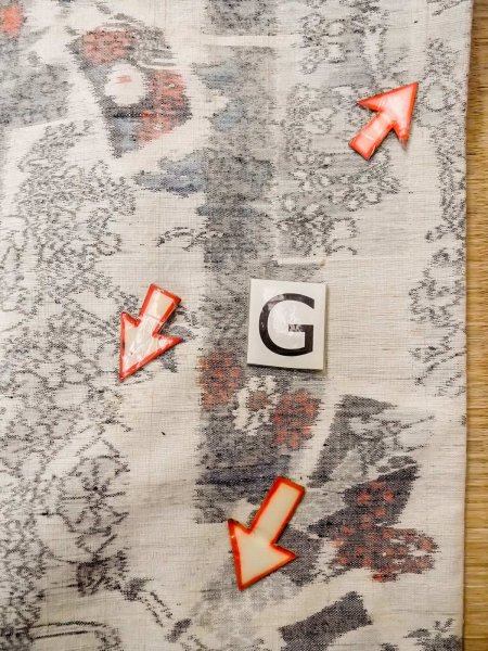 画像20: N1210V 女性用紬  シルク(正絹) アイボリー, 花 【中古】【USED】【リサイクル】 ★★☆☆☆【N1210V】 (20)