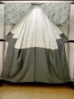 画像2: N1210Z 女性用小紋 江戸小紋 シルク（正絹） 淡い灰色がかった緑色, 花 【中古】【USED】【リサイクル】 ★★★☆☆【N1210Z】 (2)