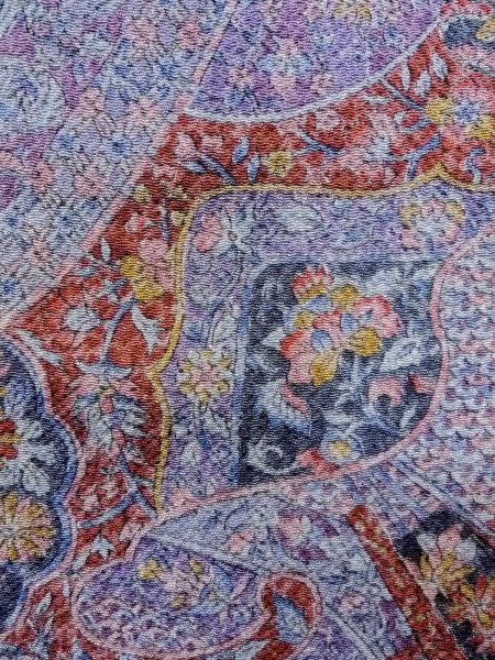 画像5: N1211B 女性用小紋  シルク(正絹) 灰色がかった紫色, 菊 【中古】【USED】【リサイクル】 ★★★★☆【N1211B】 (5)