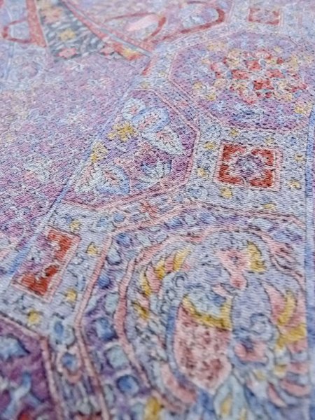 画像10: N1211B 女性用小紋  シルク(正絹) 灰色がかった紫色, 菊 【中古】【USED】【リサイクル】 ★★★★☆【N1211B】 (10)