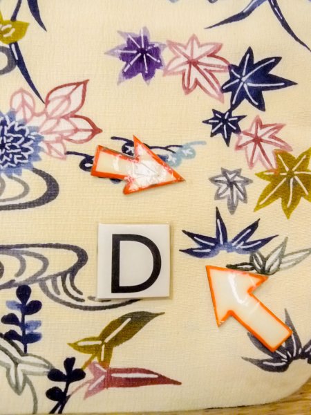 画像17: N1211D 女性用小紋  シルク(正絹) アイボリー, 菊 【中古】【USED】【リサイクル】 ★★★☆☆【N1211D】 (17)