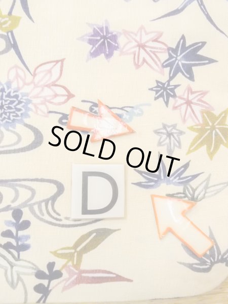 画像17: N1211D 女性用小紋  シルク（正絹） アイボリー, 菊 【中古】【USED】【リサイクル】 ★★★☆☆【N1211D】 (17)