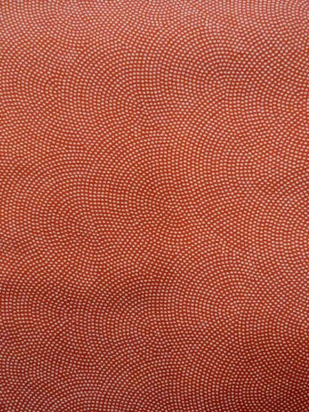 画像7: N1211E 女性用小紋 江戸小紋 シルク(正絹) 朱赤, 青海波 【中古】【USED】【リサイクル】 ★★☆☆☆【N1211E】 (7)