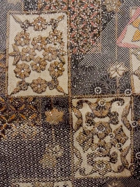 画像6: N1211F 女性用紬 染大島 シルク(正絹) 深いマルチカラー, もみじ 【中古】【USED】【リサイクル】 ★★★☆☆【N1211F】 (6)