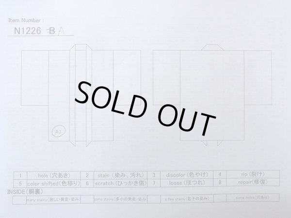 画像18: N1226A 男性用羽織 大島紬 シルク(正絹) 青み灰色, 亀甲 【中古】【USED】【リサイクル】 ★★★☆☆【N1226A】 (18)