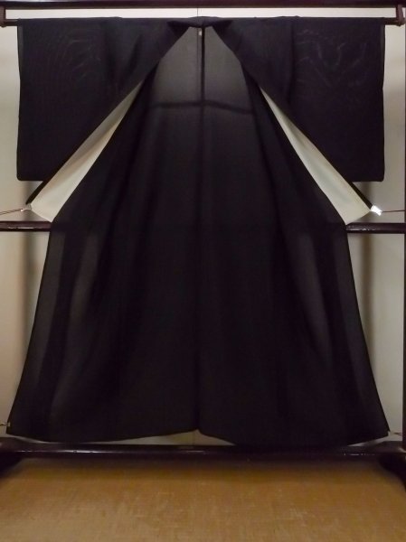 画像2: N1226L 女性用喪服  シルク(正絹) 黒,  【中古】【USED】【リサイクル】 ★★★☆☆【N1226L】 (2)