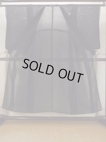 画像2: N1226U 女性用喪服  シルク（正絹） 黒,  【中古】【USED】【リサイクル】 ★★★☆☆【N1226U】 (2)