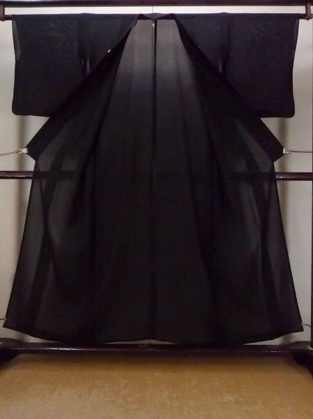 画像2: N1227A 女性用喪服  シルク（正絹） 黒,  【中古】【USED】【リサイクル】 ★★★★☆【N1227A】 (2)