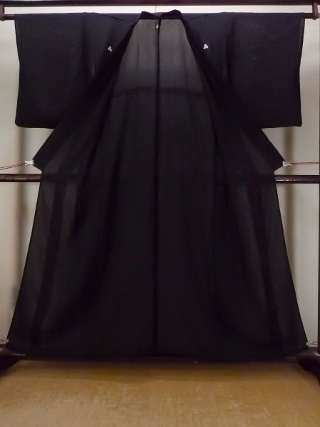 画像2: N1227B 女性用喪服  シルク(正絹) 黒,  【中古】【USED】【リサイクル】 ★★☆☆☆【N1227B】 (2)