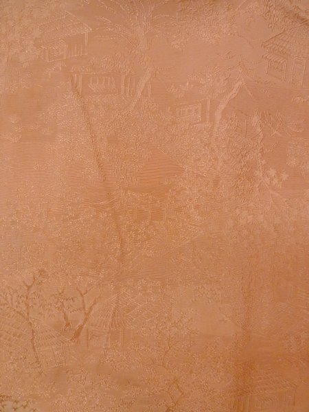 画像4: O0117A 女性用色無地  シルク（正絹） 淡いベージュ, 風景 【中古】【USED】【リサイクル】 ★★☆☆☆【O0117A】 (4)