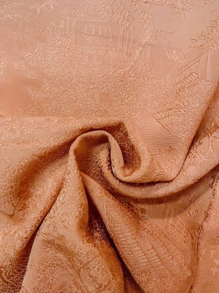 画像12: O0117A 女性用色無地  シルク（正絹） 淡いベージュ, 風景 【中古】【USED】【リサイクル】 ★★☆☆☆【O0117A】 (12)