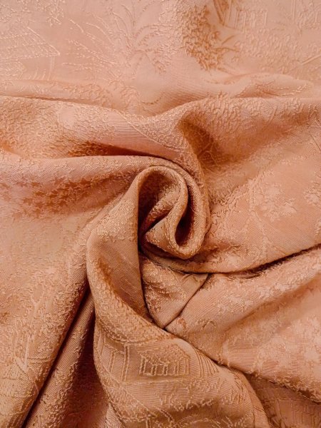 画像13: O0117A 女性用色無地  シルク（正絹） 淡いベージュ, 風景 【中古】【USED】【リサイクル】 ★★☆☆☆【O0117A】 (13)