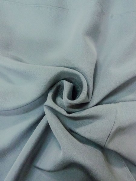 画像12: O0117B 女性用色無地  シルク(正絹) 淡い灰色がかった水色,  【中古】【USED】【リサイクル】 ★★☆☆☆【O0117B】 (12)