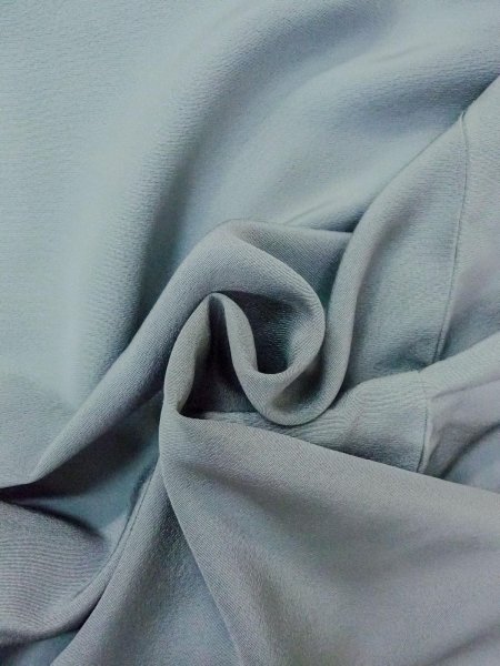 画像13: O0117B 女性用色無地  シルク(正絹) 淡い灰色がかった水色,  【中古】【USED】【リサイクル】 ★★☆☆☆【O0117B】 (13)