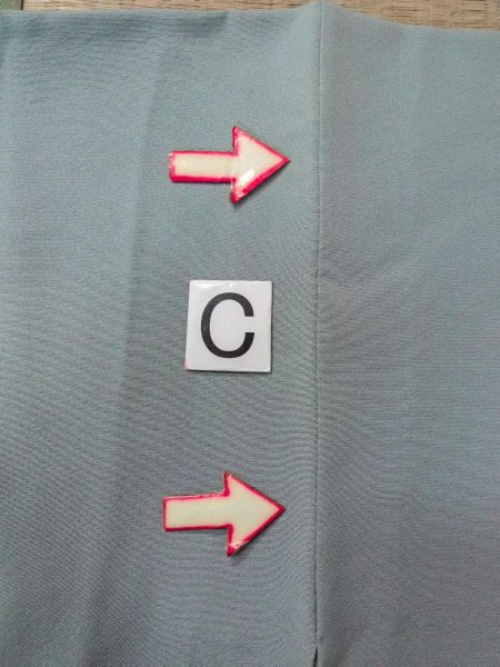 画像17: O0117B 女性用色無地  シルク(正絹) 淡い灰色がかった水色,  【中古】【USED】【リサイクル】 ★★☆☆☆【O0117B】 (17)